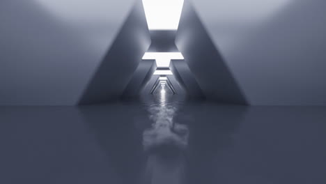 Empty tunnel with futuristic style, 3d rendering.