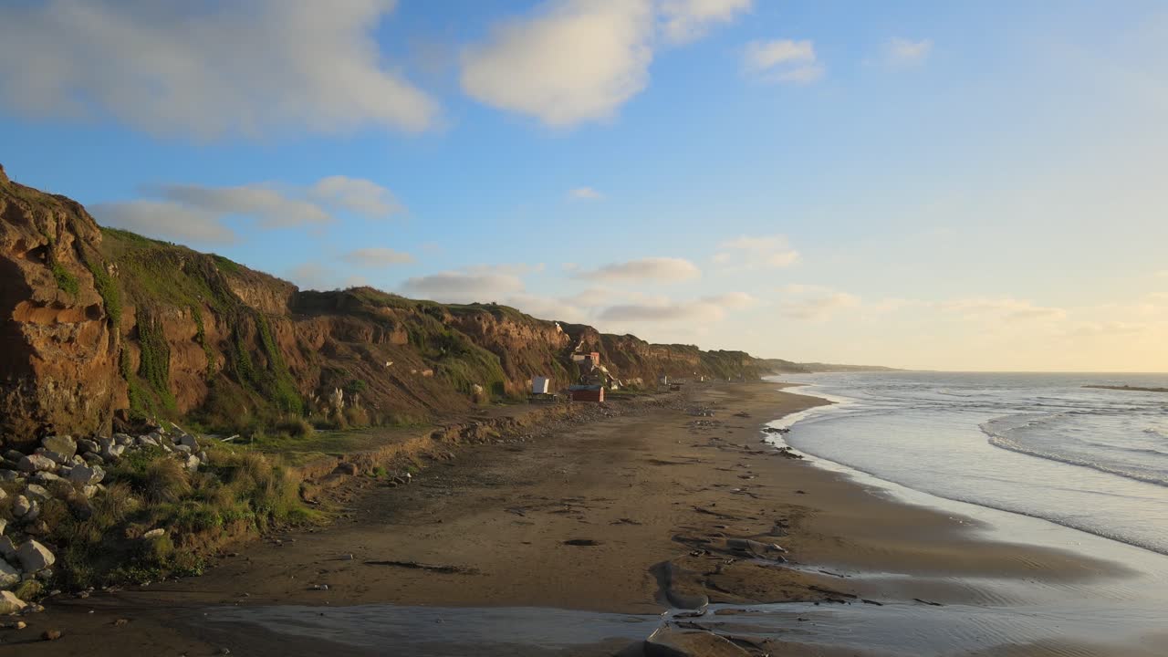 Emerging From The Cliffs Beach, Mar Del Plata, Argentina Free Stock Video  Footage Download Clips