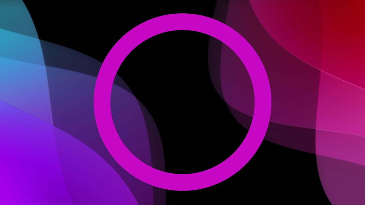 animación de formas en movimiento sobre fondo negro