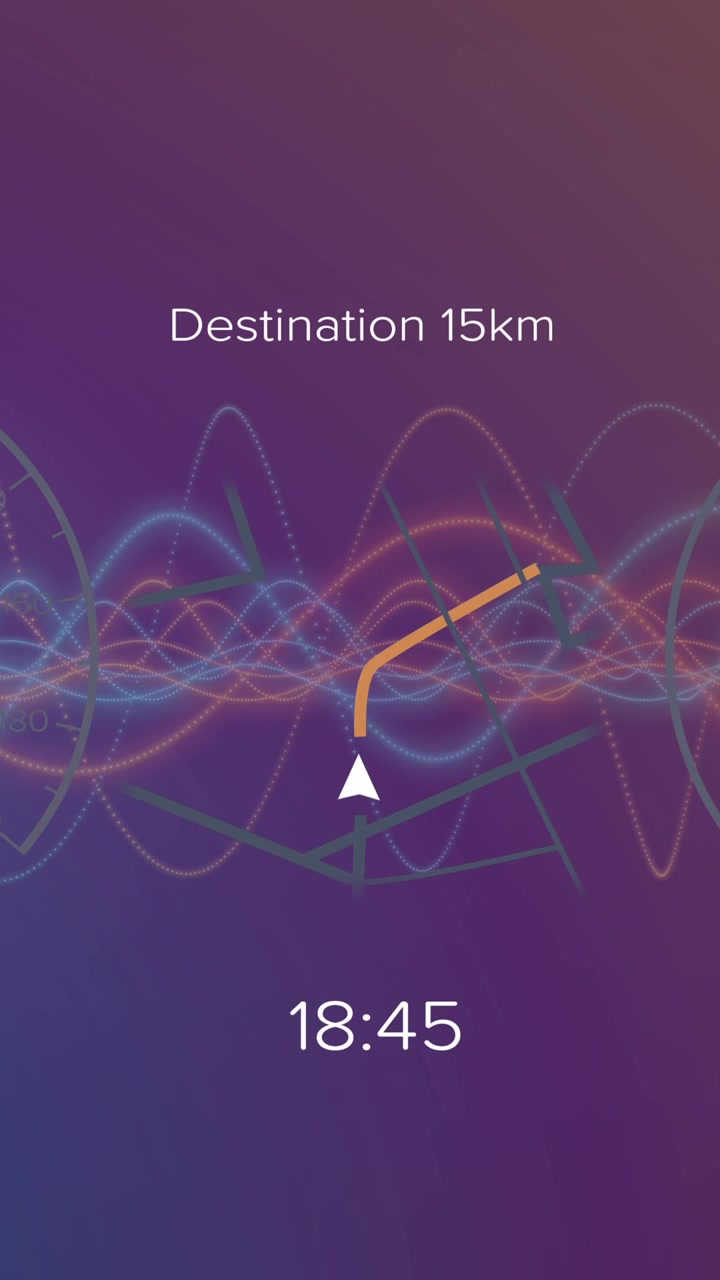 Animazione di rete di connessioni e numeri su sfondo viola
