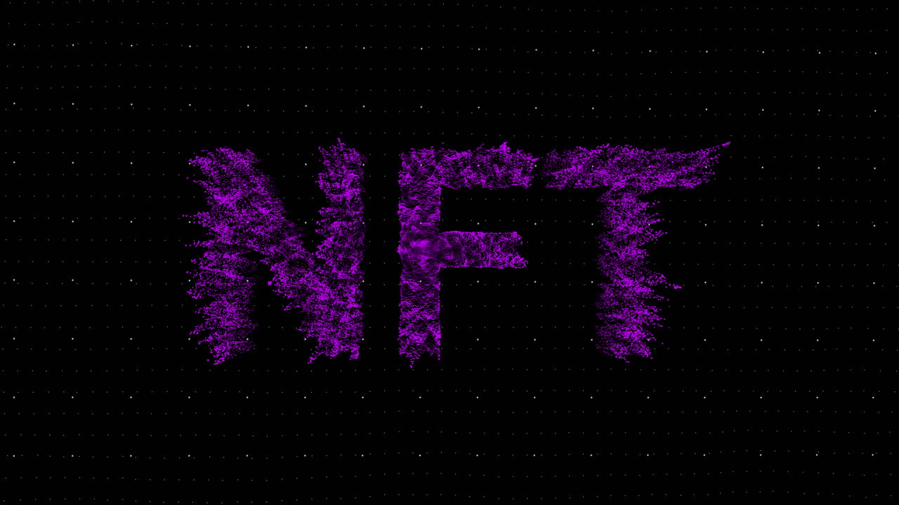Animation of nft over black background