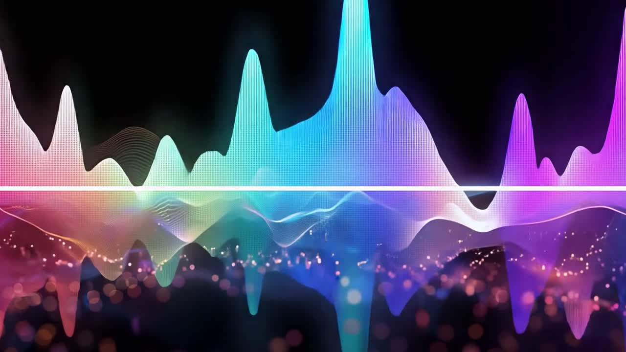 추상적인 음파 시각화