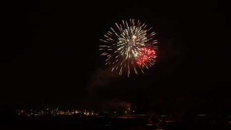 a huge colorful fireworks display at night on july 3