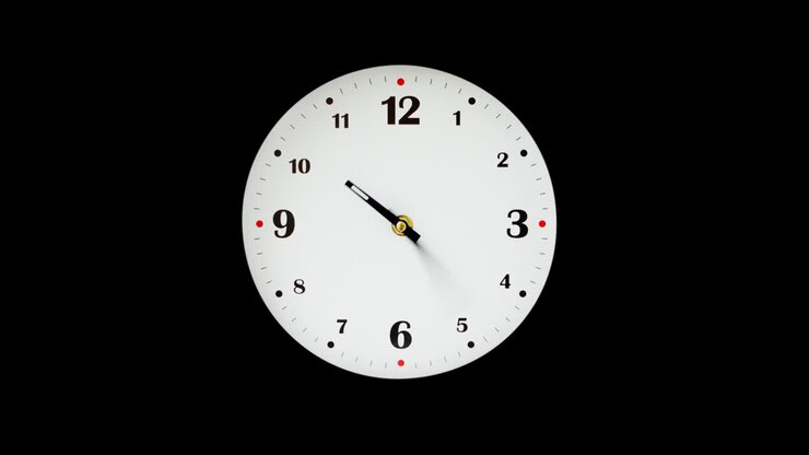 Shooting of hours. Time lapse. Alpha channel included. Shooting of the dial of hours