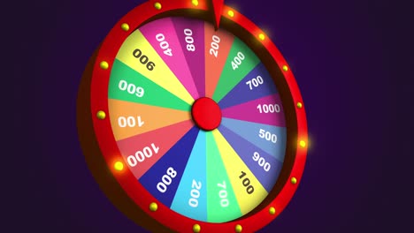 close up colorful fortune or casino wheel spinning.