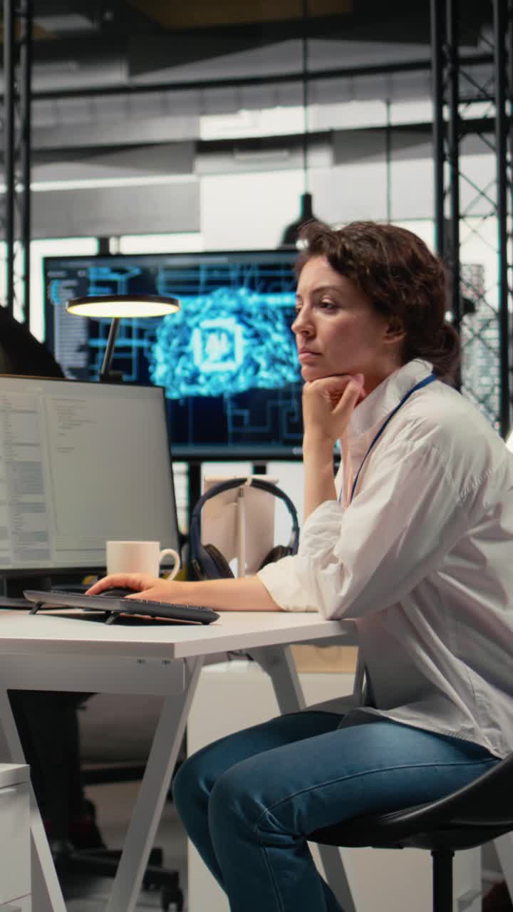 Video verticale: gli admin in ufficio automatizzano i flussi di lavoro usando l'intelligenza artificiale