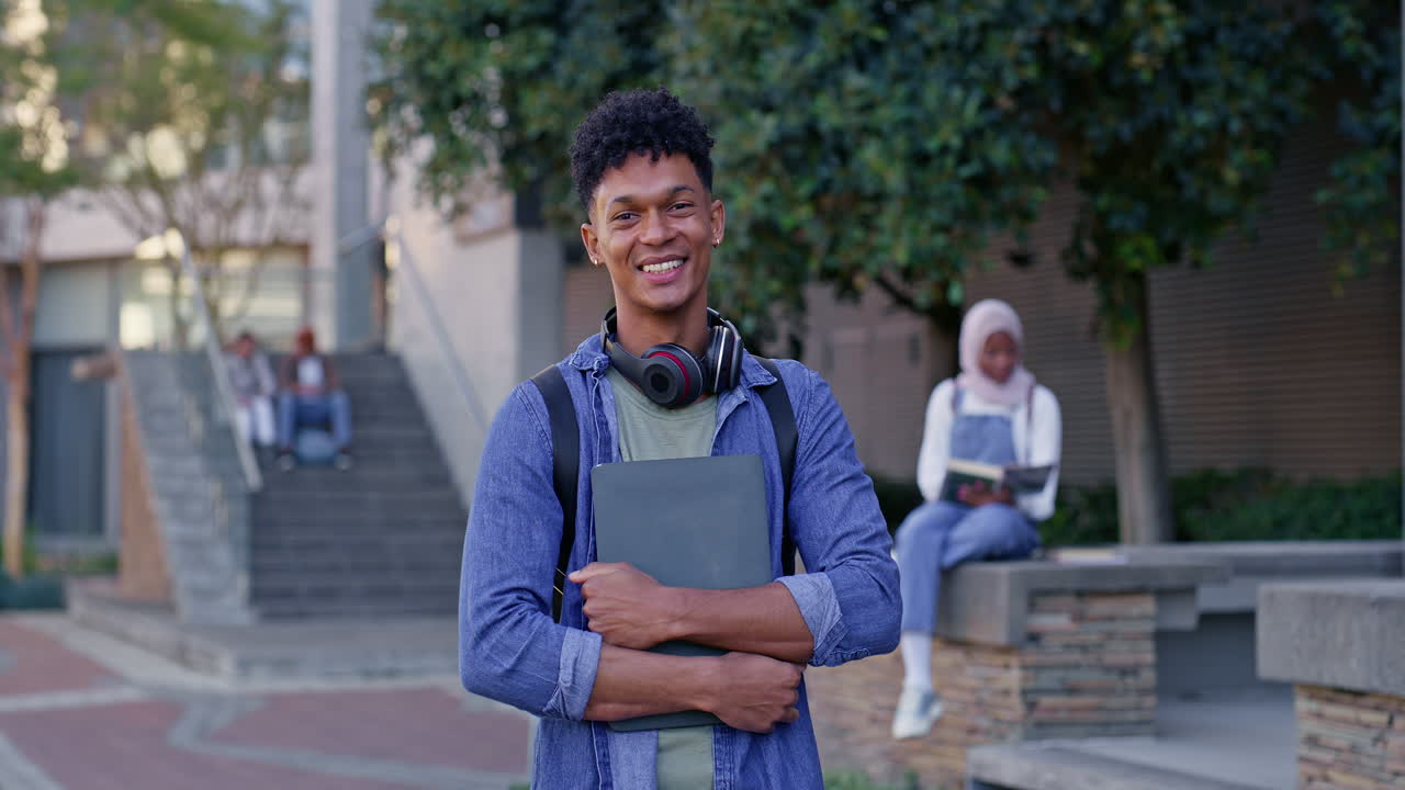 Students on a university campus