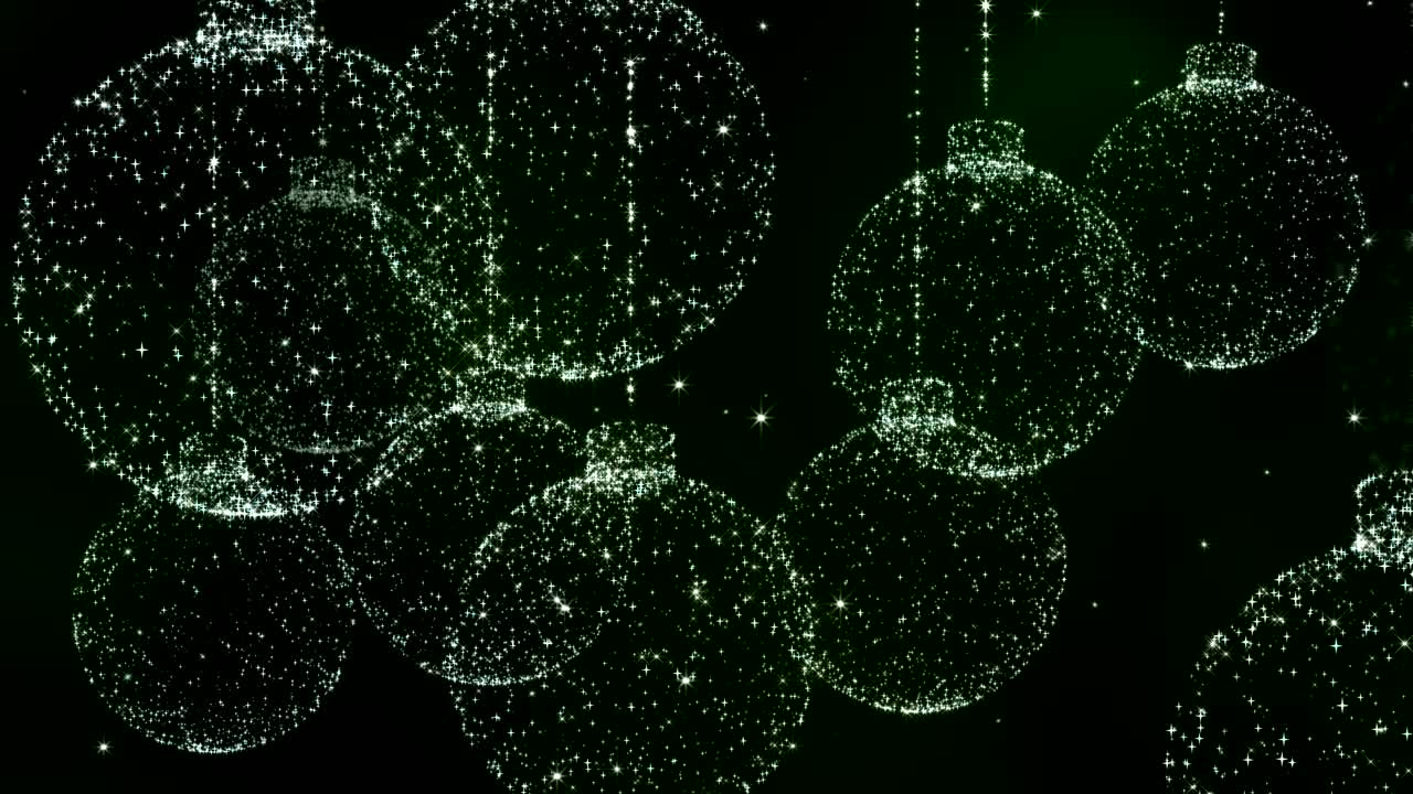 녹색 바탕에 크리스마스 공.