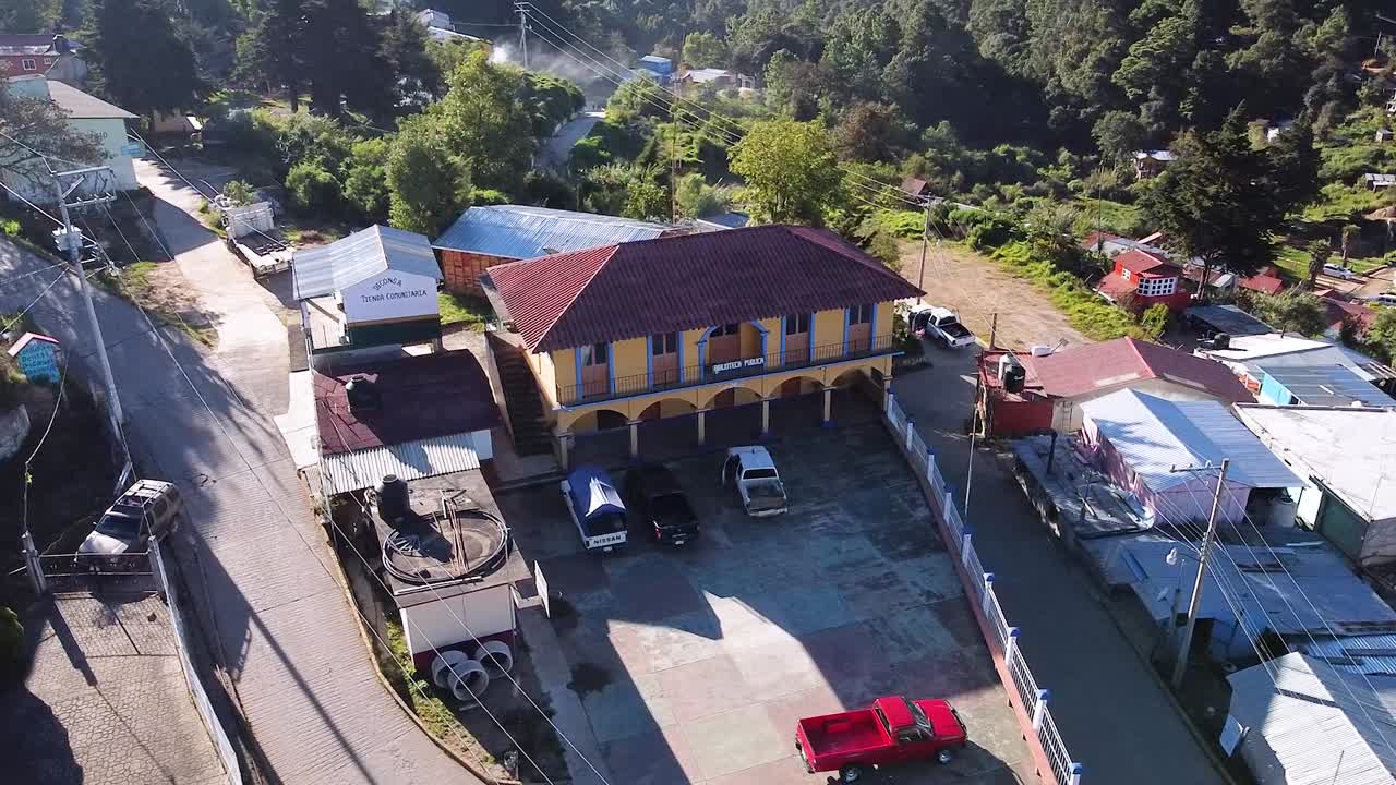 Radial Drone Flight Over a Rural Urban Center in Oaxaca, Mexico