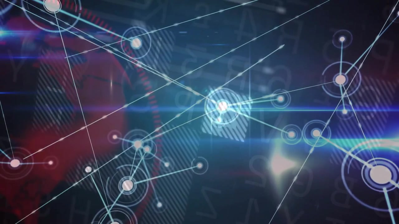 Digital Network Connection and Data Visualization Background