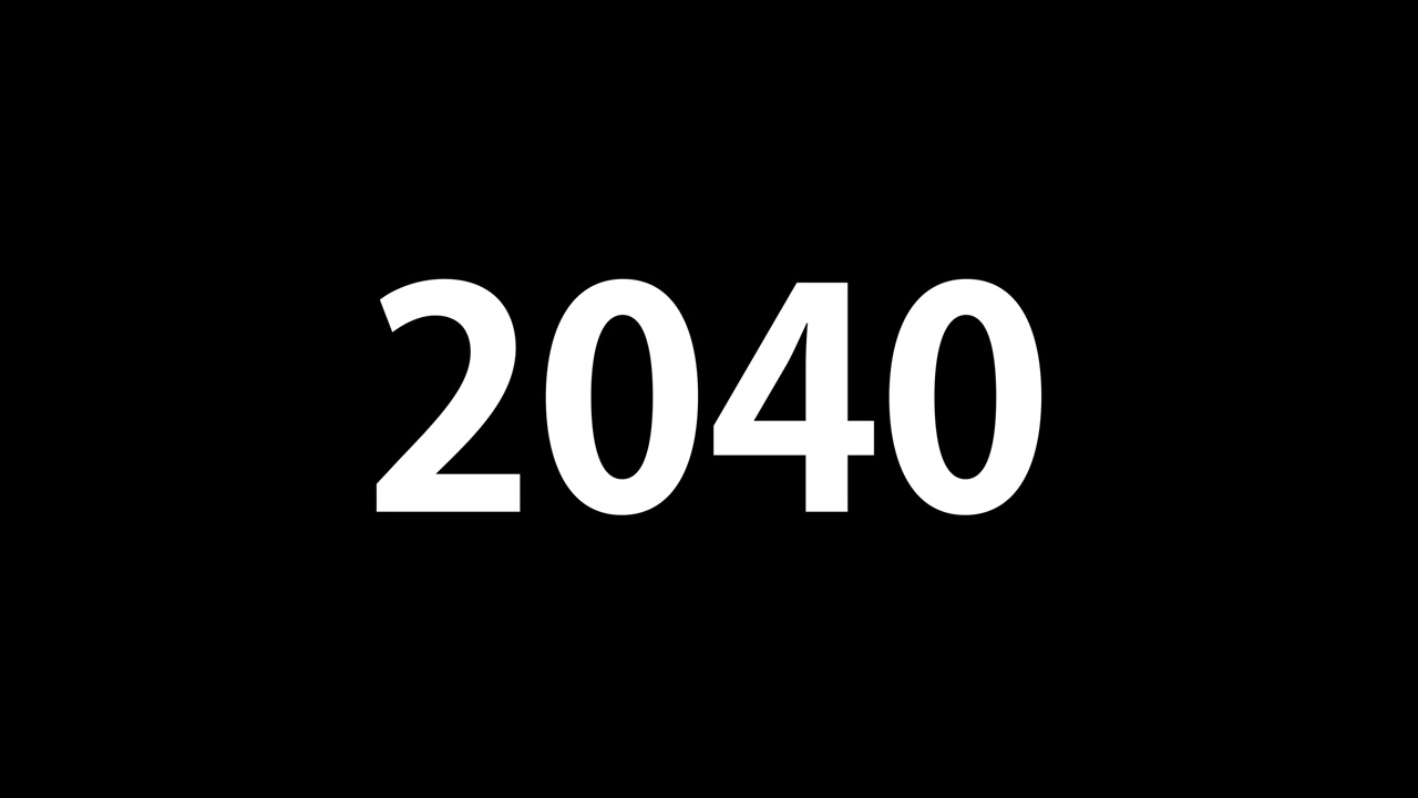2040 animazione di testo motion graphics