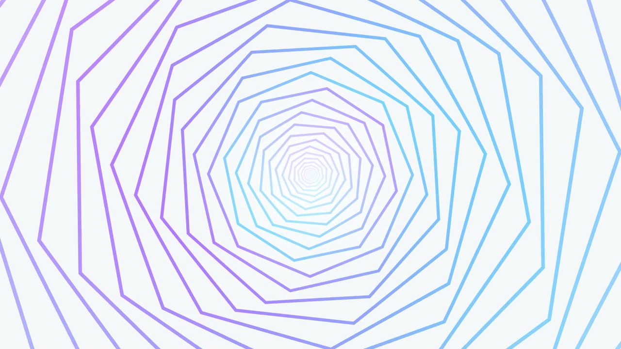 Abstract Rotating Geometric Spiral Tunnel Animation