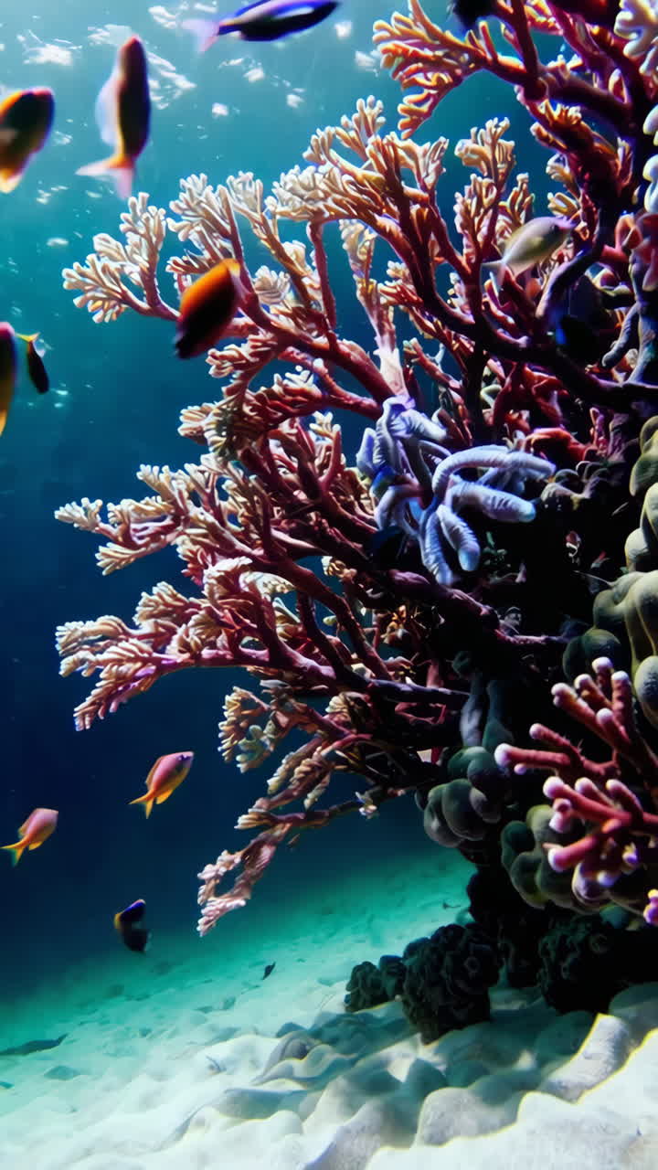 La escena submarina de los vibrantes arrecifes de coral