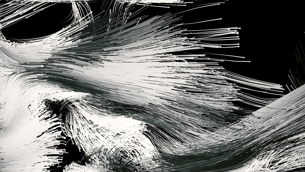 partículas abstractas con colas.