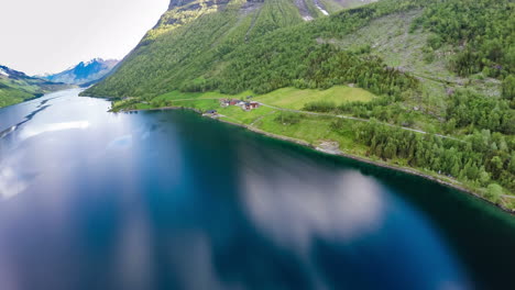 aerial footage from beautiful nature norway. shot in 4k (ultra-high definition (uhd))