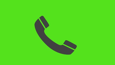 señal de llamada telefónica aislada en pantalla verde