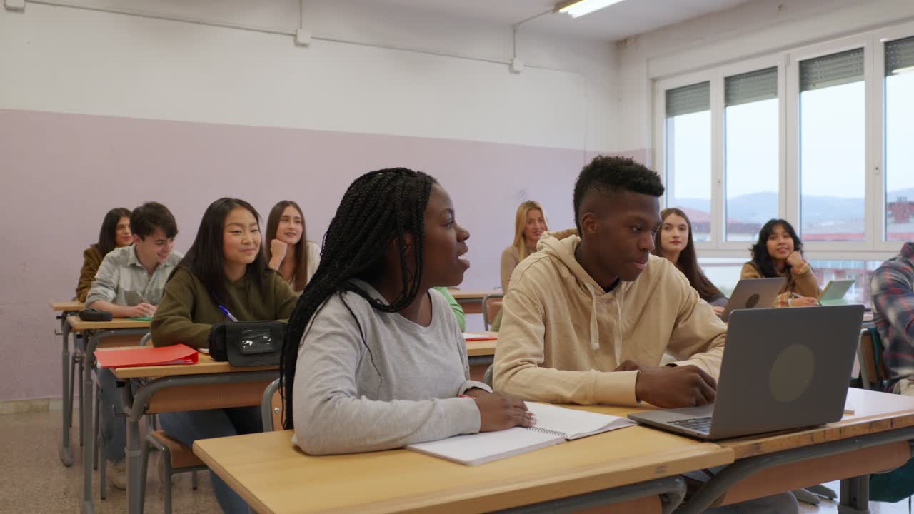 Students learning in the classroom