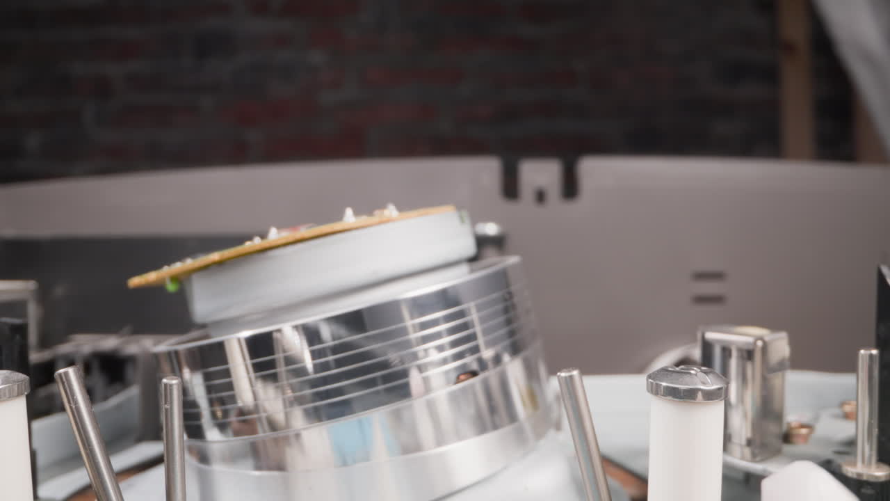 cabeza de grabadora de videocasseta y detalles en la vista macro del estudio