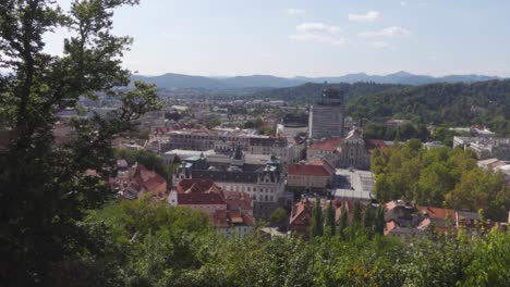 a panoramic view of old town ljubljana in slovenia