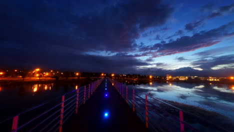 dramatic sky and water reflections – twilight lagoon timelapse