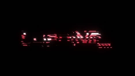 loading inscription on a black background. red color. digital font.3d animation of a seamless loop