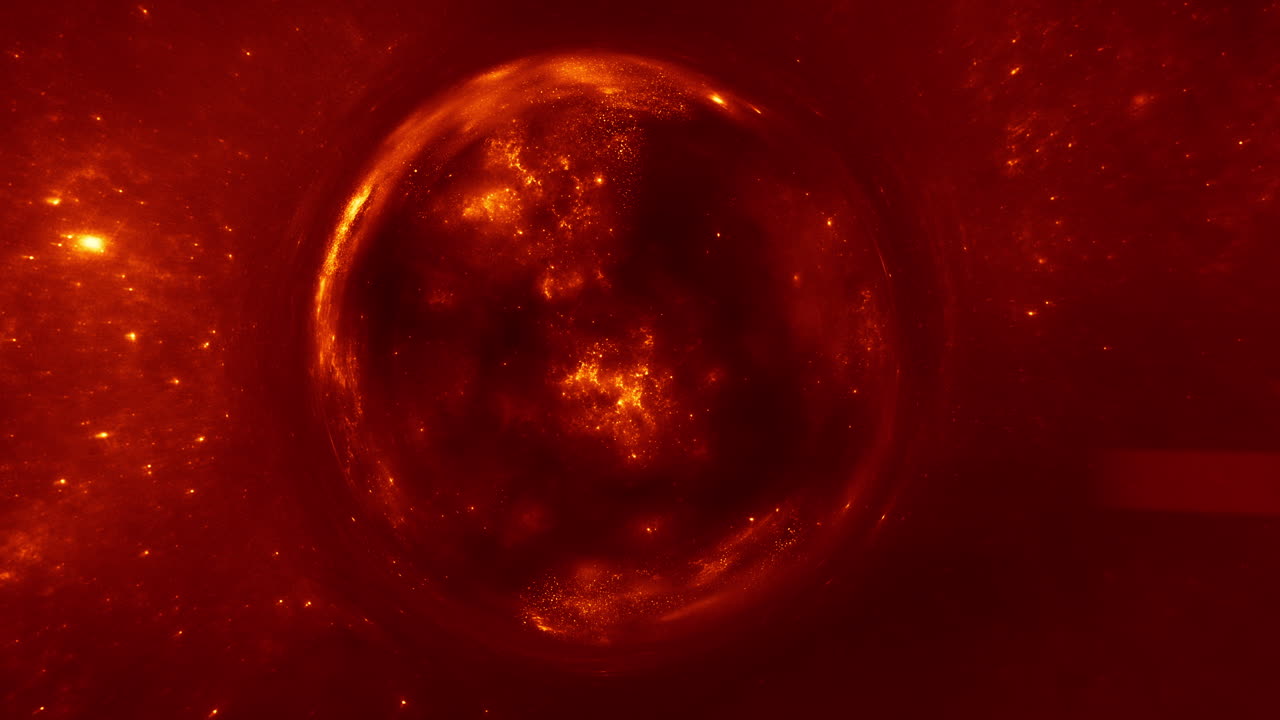 Deep red giant wormhole curves the space around it