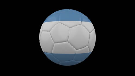 pelota de fútbol con bandera argentina, bucle alfa