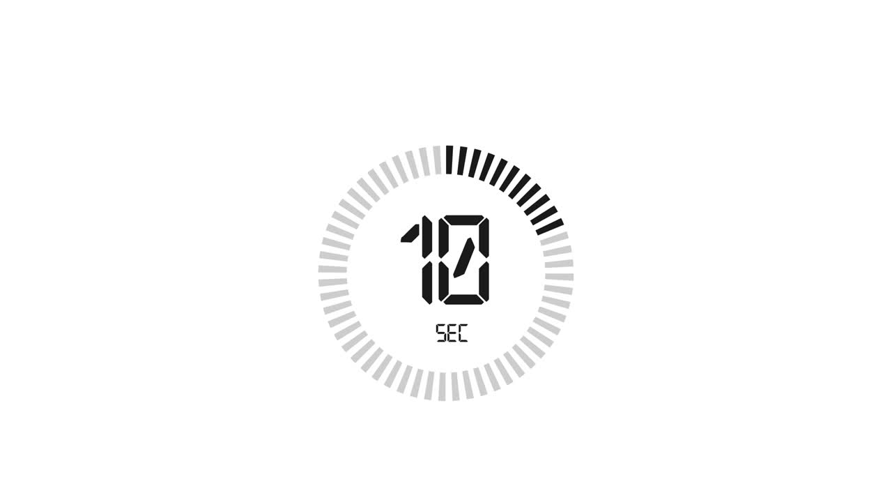 The 20 second, stopwatch icon. Stopwatch icon in flat style, timer on on color background. Motion graphics.