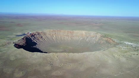 amazing aerial over meteor crater arizona 2