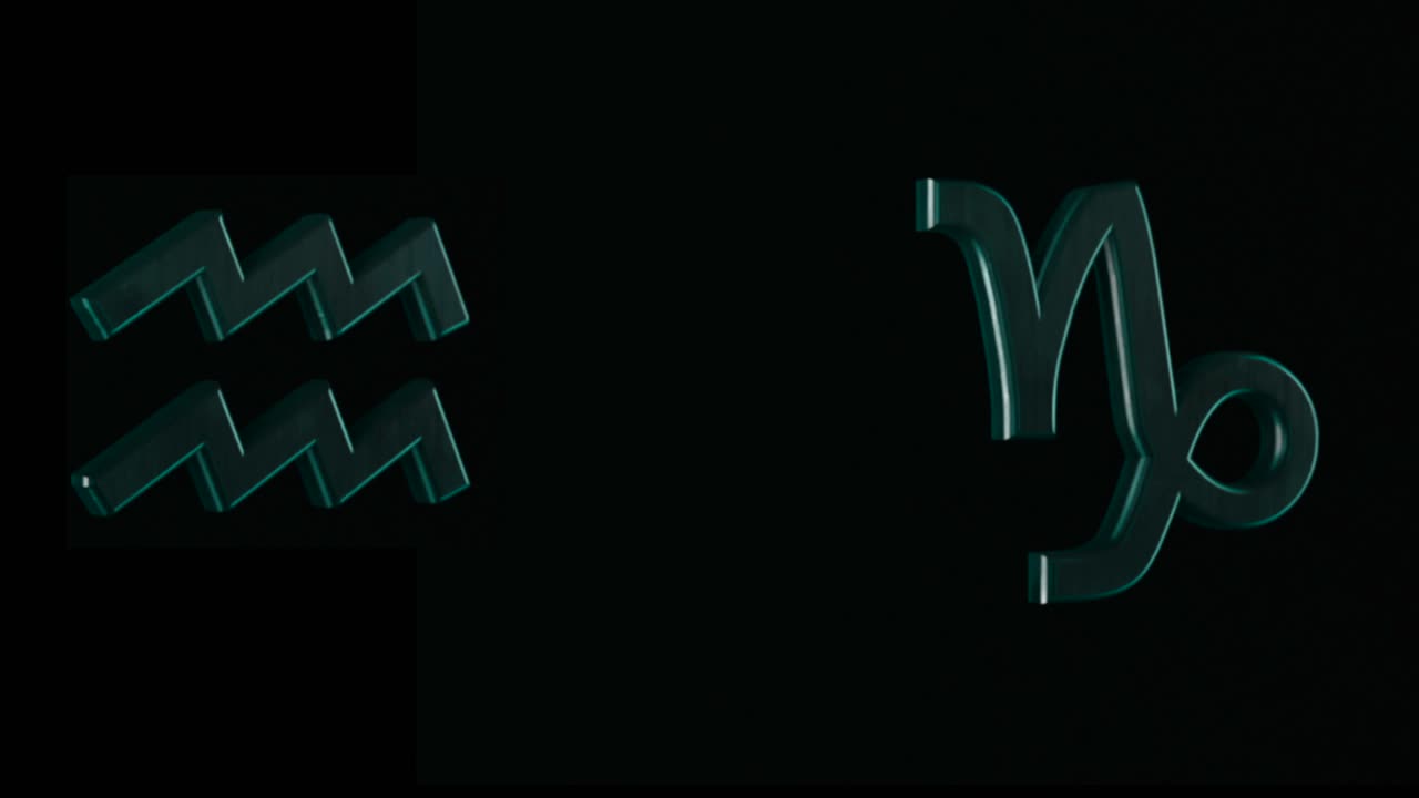 los símbolos del zodiaco de acuario y capricornio