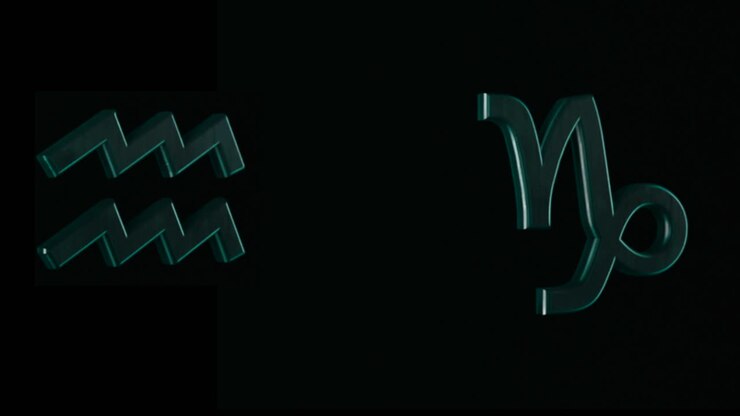 Aquarius and Capricorn Zodiac Symbols