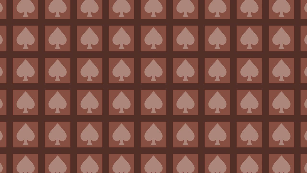 Spades Pattern on Brown Background