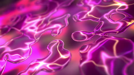 ciclo di animazione di linee al neon astratte, sfondo liquido rosa e giallo ripetibile