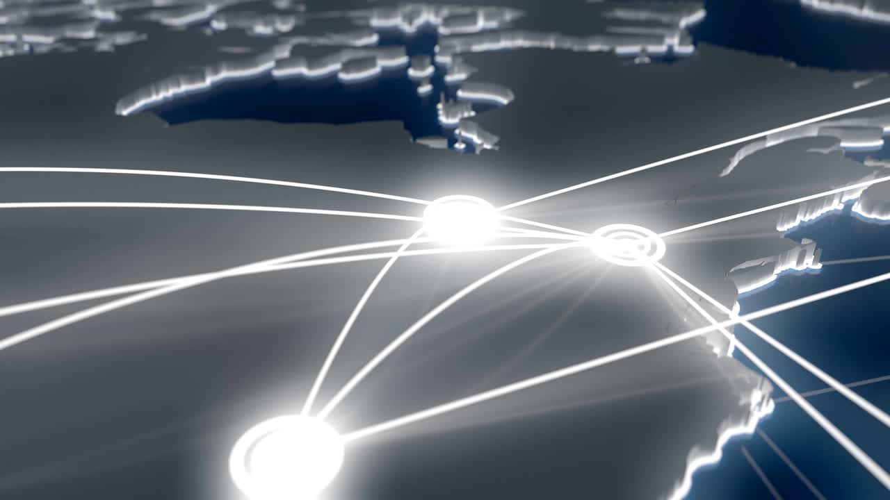 북미 비행 경로.