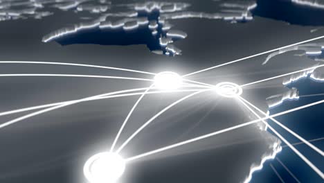 las rutas de vuelo de américa del norte.