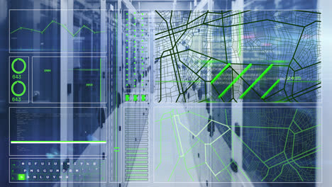 Animation-of-data-processing-over-computer-servers