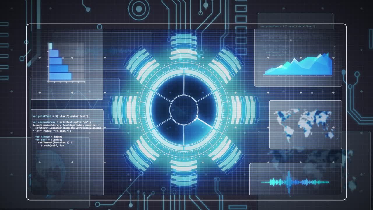 Animation of data processing and scope scanning over network of connections