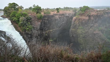 full panorama of victoria falls, zimbabwe, africa