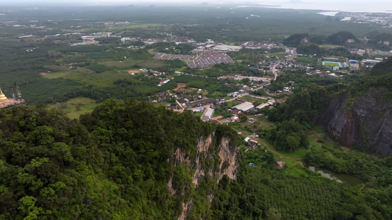 하늘에서 촬영된 태국 풍경의 영상