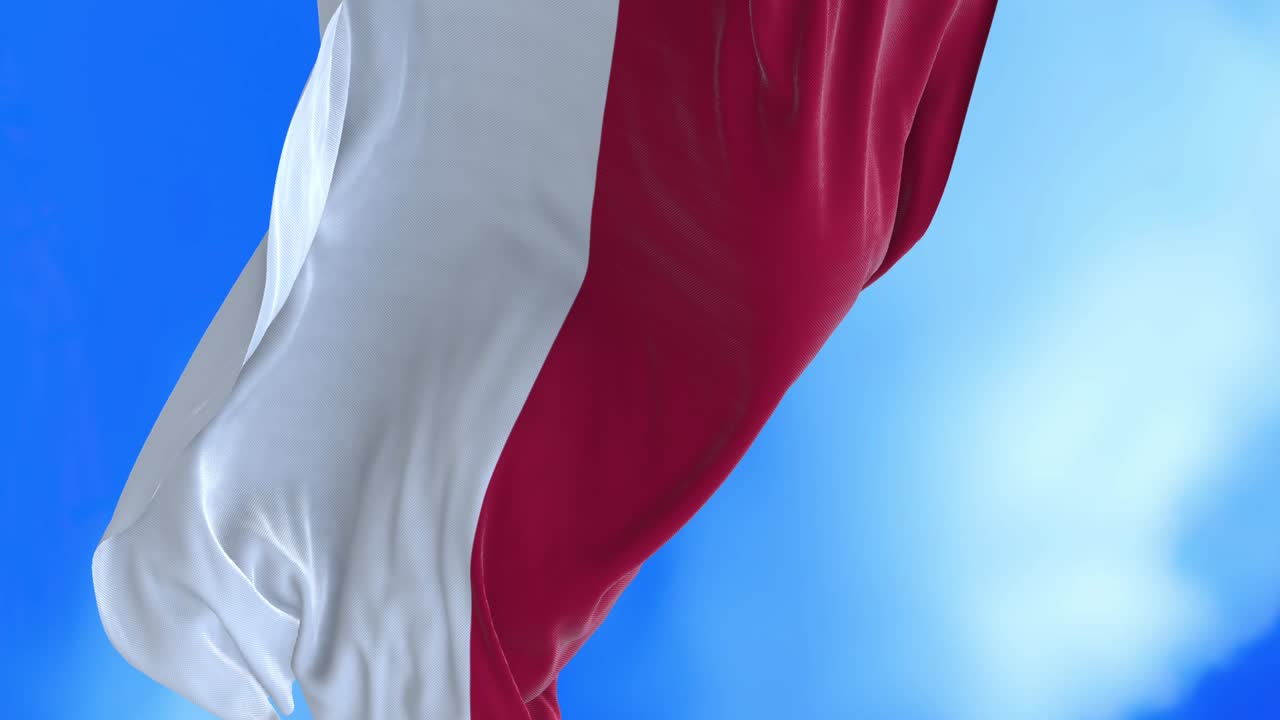 un bucle sin costuras de la bandera de mónaco.