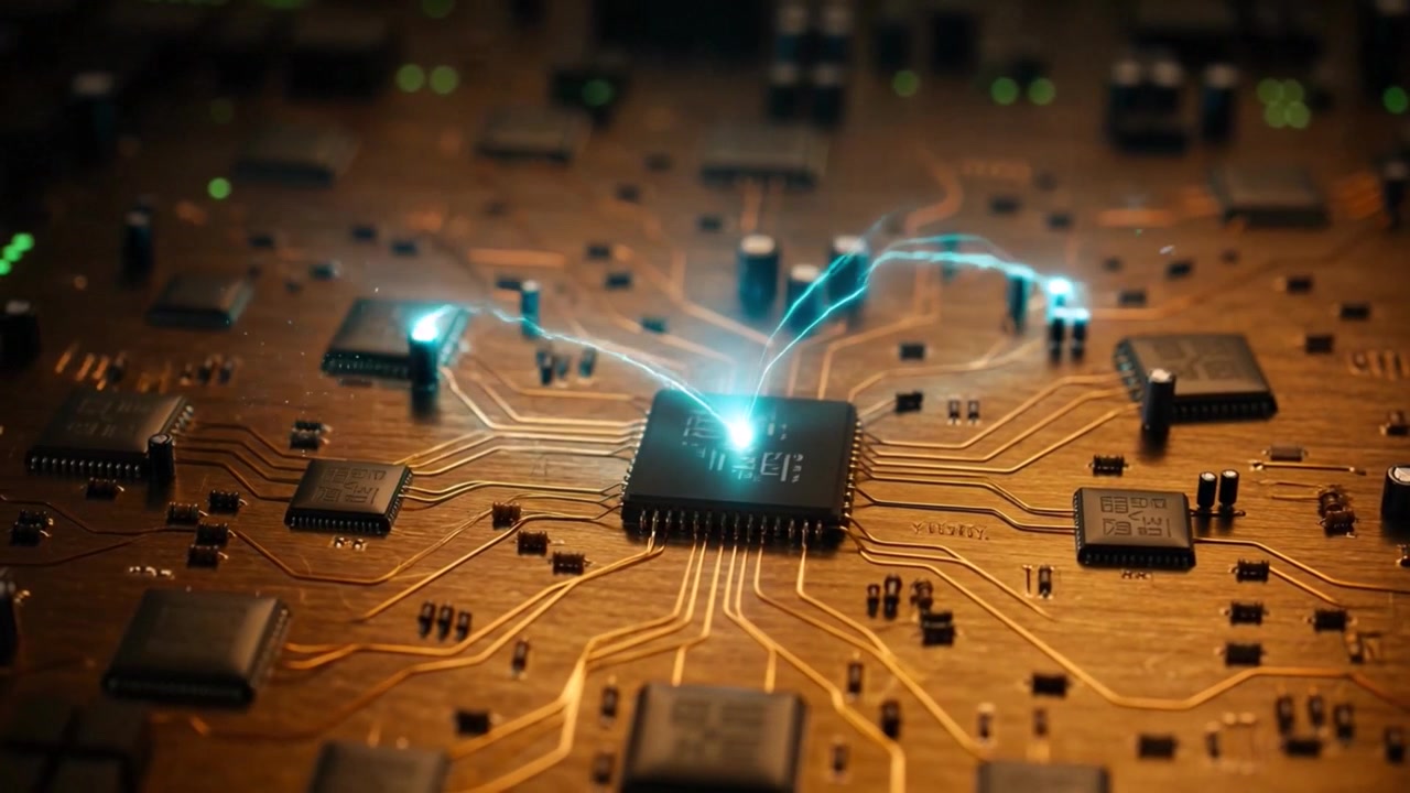 Digital Data Flow Through a Central Processor on a Circuit Board
