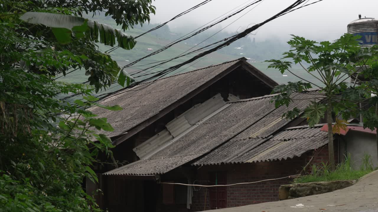 Wooden house Hmong people homes rural countryside Vietnam Sapa Southeast Asia