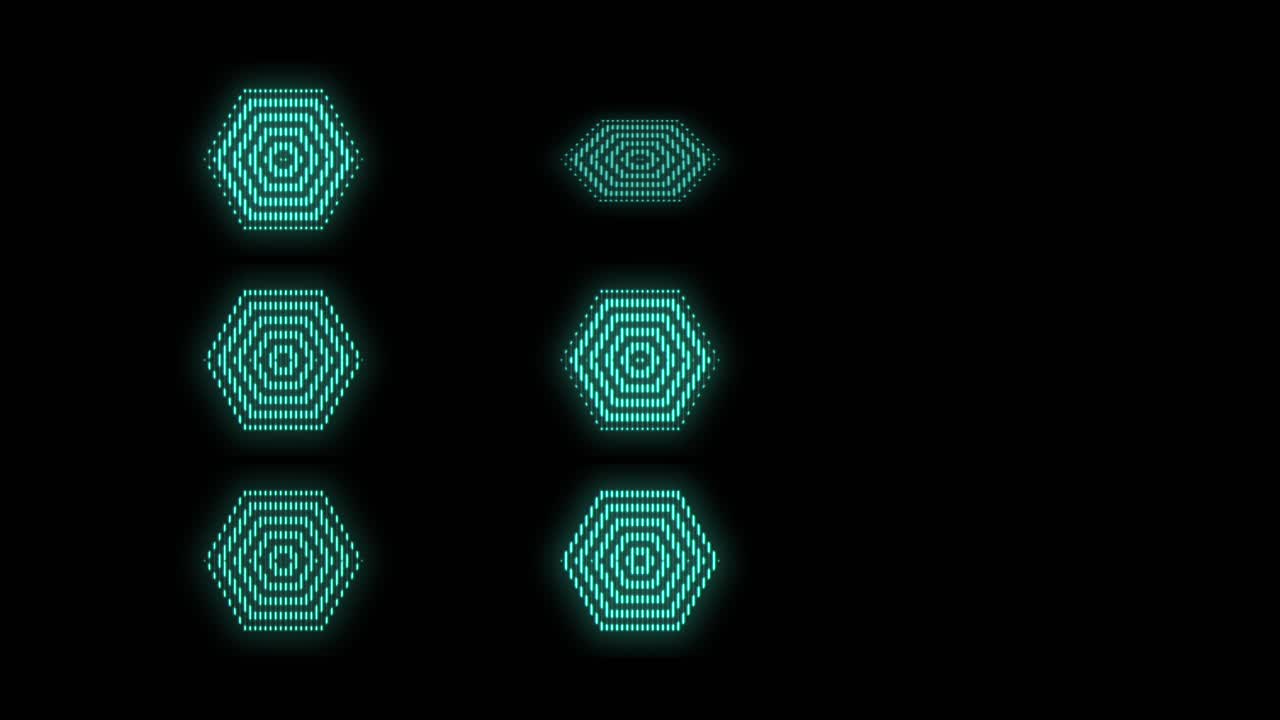 patrón de hexágonos geométricos con luz led en estilo club