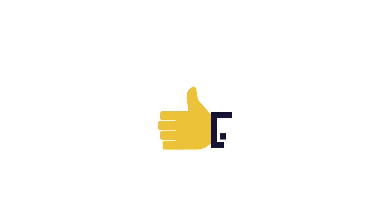 Animated Thumbs Up Icon on White Background