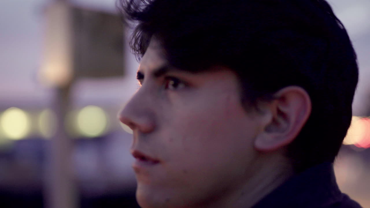 Portrait of a man at sunset