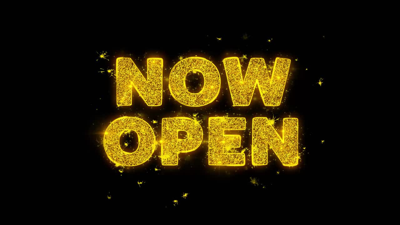 Now Open Sparkling Sign