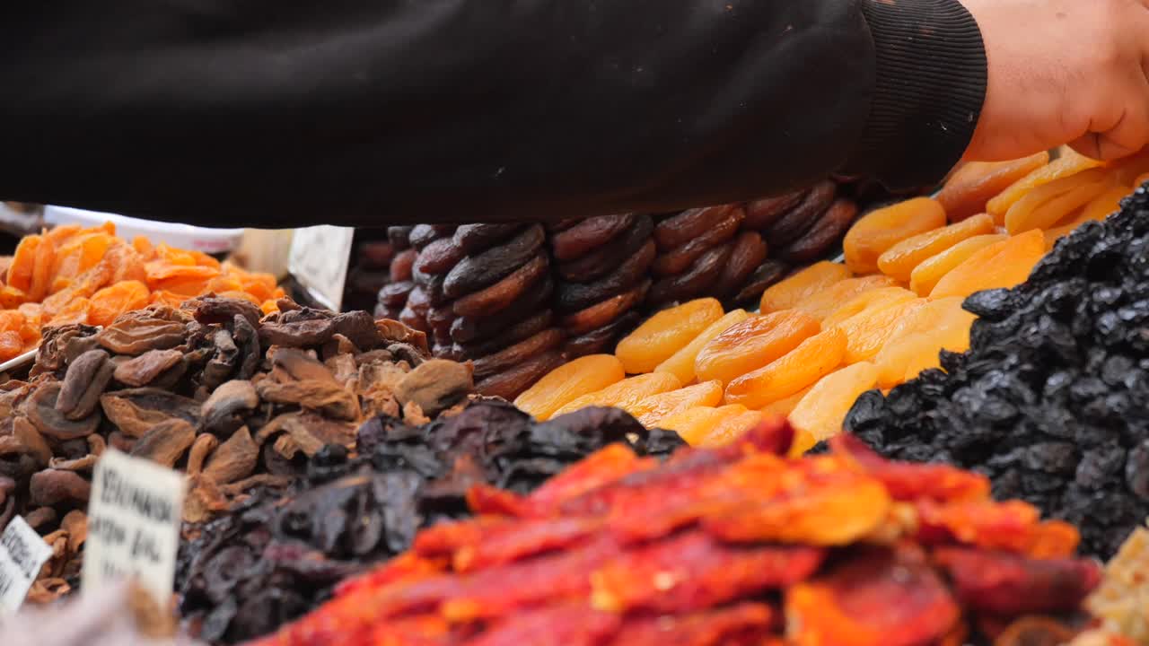 Variety of Dried Fruits at Market