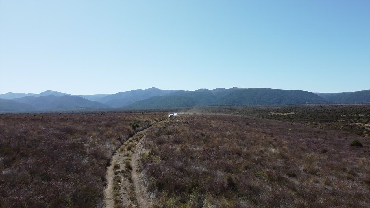 dos utes conduciendo por la tierra salvaje