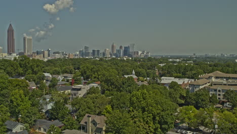 atlanta georgia aerial v703 flyover shot of park, old forth ward neighborhood and skyscrapers in midtown - dji inspire 2, x7, 6k - august 2020