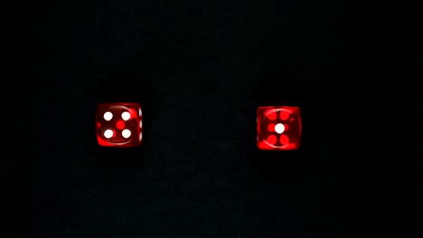 the pair of standard playing red dice